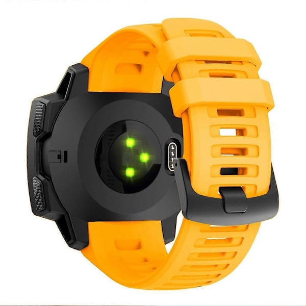Silikone Urrem Udskiftning til Garmin Instinct - Grå [DB] Multicolor Yellow
