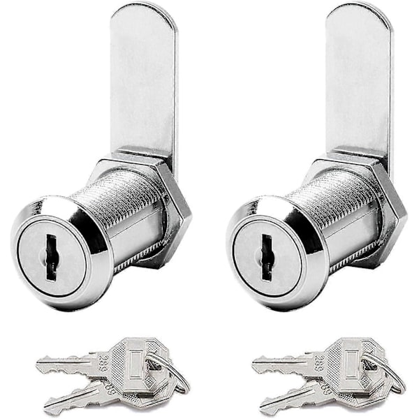 2 Pakkaus Postilaatikon Lukko 30mm Turvalukko - Huonekalun Lukko - Kammi Sylinteri 4 Avaimella - Ovelle, Kaapille, Postilaatikolle, Vaatekaapille - Erinomainen db