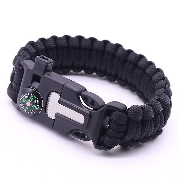 Grøn militær nødsituation Paracord Edc armbånd reb udendørs taktisk håndledsrem {DB}