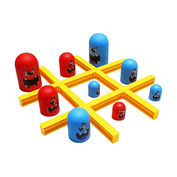 Stort Ät Litet Tic Tac Toe Spelset, 2 Spelare Blå Röd Gobblet Gobblers Brädspel Överraskning Tic Tac Toe Familjespel Att Spela [db]