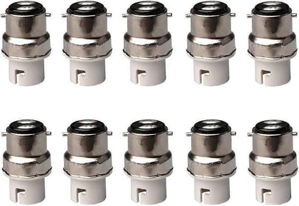 5 kpl B22 - B15 / BA15D / B15D LED-polttimoadaptereita [DB]