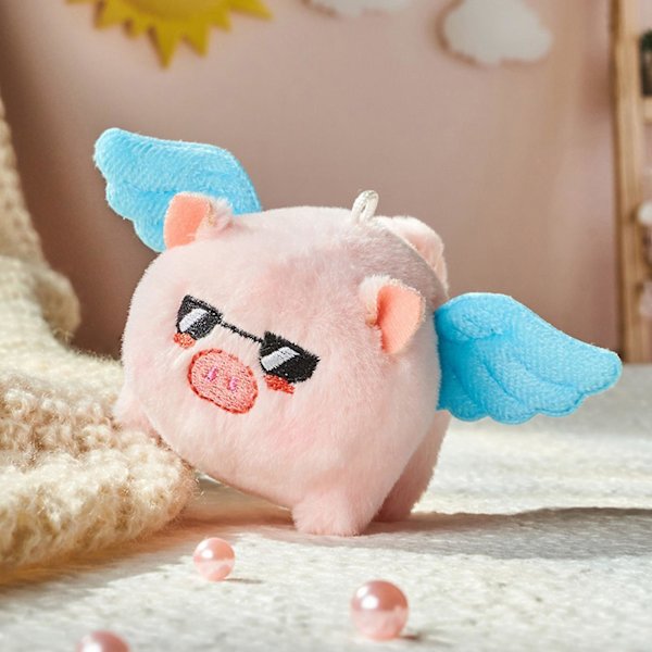 Sarjakuva heiluttava häntä kissa pehmolelu Ei paristoa Pehmeä täytetty pehmolelu lapsille [DB] White Pig
