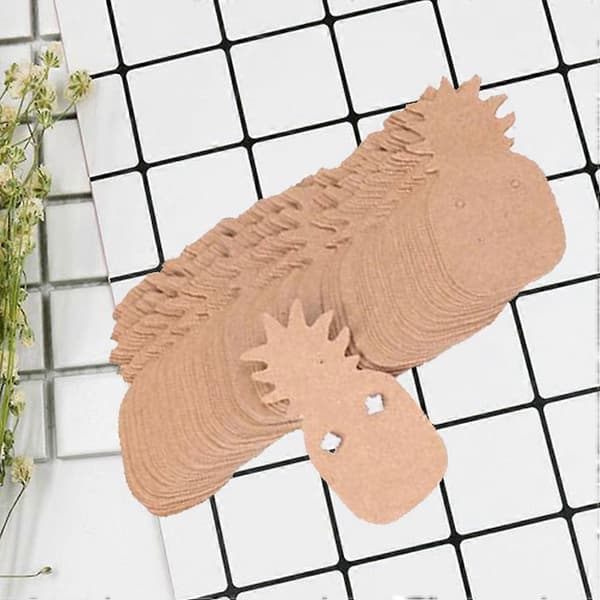 Ananas Kraftpapir Ørering Displaykort til Øreringe 100 stk. Khaki