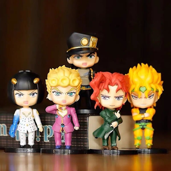 Jojo Bizarre Adventure Anime Figur Leksaker Kujo Jotaro Figurine Higashikata Josuke Kakyoin Noriaki Actionfigur Modell Dock Leksaker Db 1PCS Random
