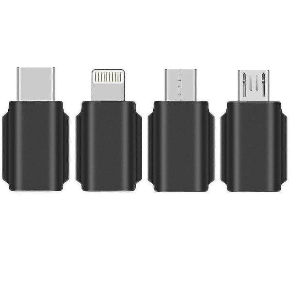 Smartphone Adapter Til Dji Pocket 2 Osmo Pocket Ios Lightning Micro Usb-c Android Positiv Standard Omvendt Data Gimbal Dele [db] Black
