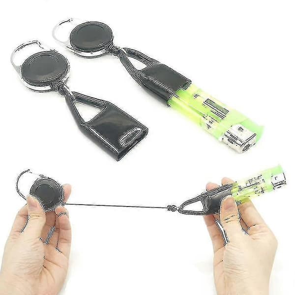 10 stk Silikonlighterholder Erme Klips Lighterdeksel med nøkkelring [DB]