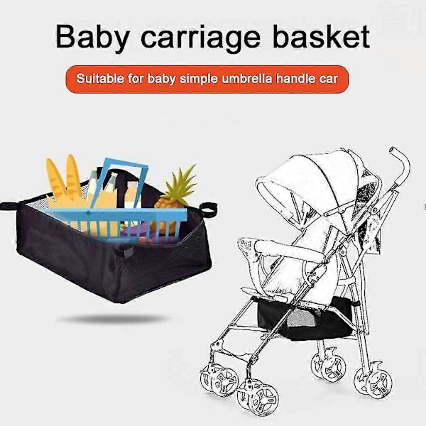 Babyvognkurv, Universal Bunnkurv For Barnevogn, Oppbevaringspose For Småting, Organisasjonspose For Babyprodukter