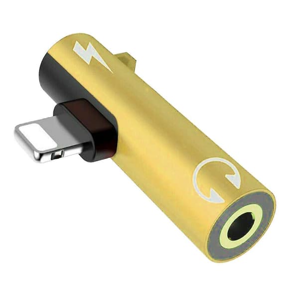 2 i 1 o Splitter Adapter Oplader 3.5mm AUX Øretelefon Adapter Til iPhone [DB]