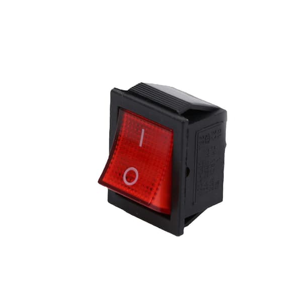 4-polig ON/OFF vippströmbrytare, rött ljus (2-pack) [DB]