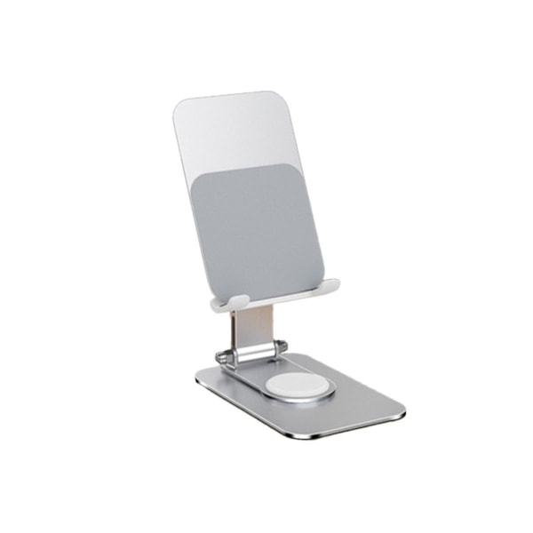 Aluminiumslegering Desktop Mobiltelefon Stand Foldbar Tablet Support Mobiltelefon Skrivebordsbeslag Lazy Holder, sølv