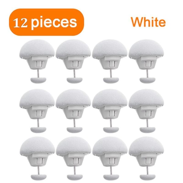 Sengesett Dynetrekk Klips En Nøkkel Til Å Låse Opp Dynetrekk Feste Antiskli Teppe Spenner Holder Fixator Grippere [dB} 12Pcs White