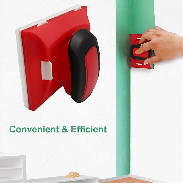 Malerkanttrimmer med 4 utskiftbare pads, malepadapplikator, vaskbar vegg hjørne- og kanttrimmer Red