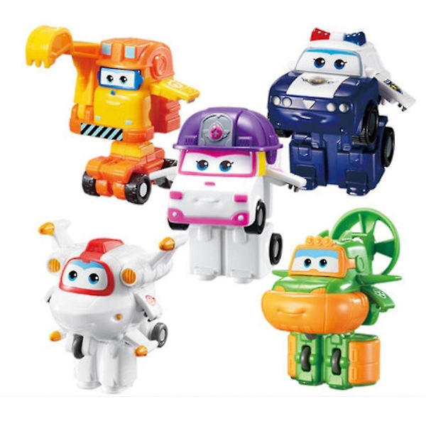Børnegave Design 4 stk Super Wings 5 Mini Figur Deformerbar ES52 Db