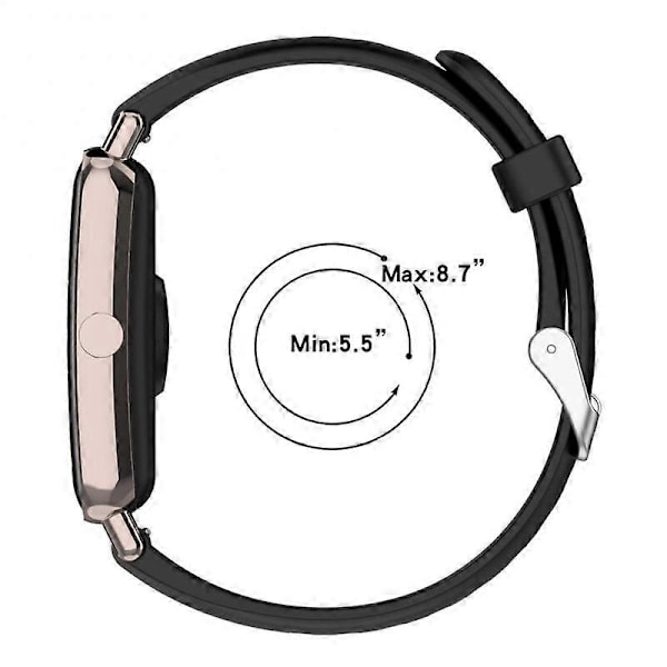Silikonrem for Huawei Watch Fit Mini Offisiell 16MM Blankt Armbånd for Huawei Band B6 [db] Black