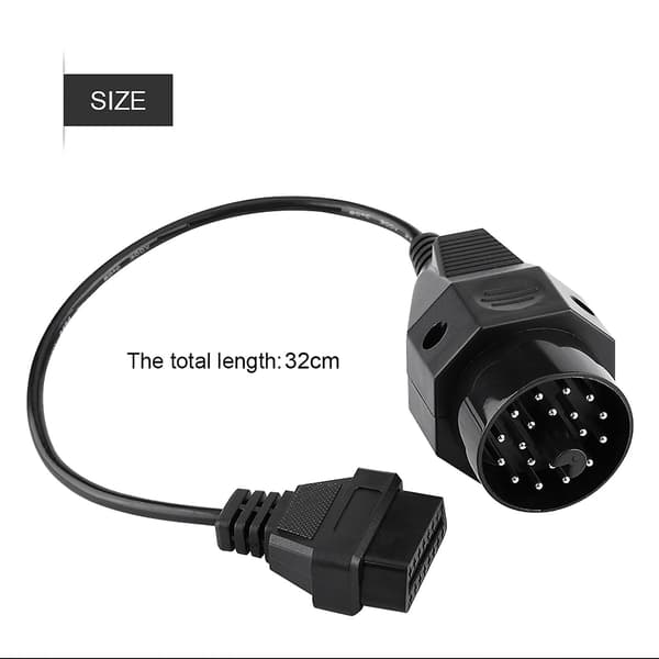 20-polet til 16-polet OBD2 Adapterkabel Scannerkabel til E36 E38 E39 E46 E53 X5 Z3 [DB]