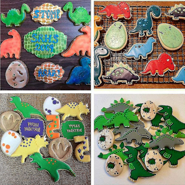 Dinosaur Kakeformer, Fondant Kakeformer Kompatibel Med Barn Baking Cookies, Rustfritt Stål Kakeformer Sett [DB] 11pcs