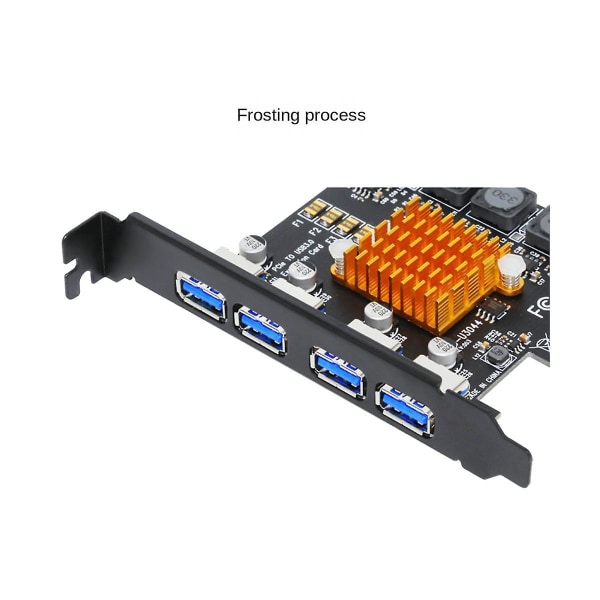 4-portars USB 3.0 PCI Express-kort USB 3.0 PCIe-expansionskort Adapter PCIe USB 3.0 Hub Controller Extender-kort