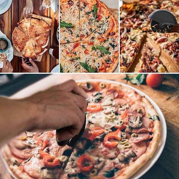2 stk. Rund Pizzakutter, Utstanset Kjærlighetsdesign Rustfritt Stål Hjulskjærer, Multifunksjonell Pizzakutter db