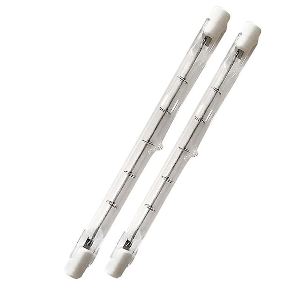 2 stk. 300W Dimbar R7s Lineær Halogenpære Sikkerhetsflomlys 118mm [DB]