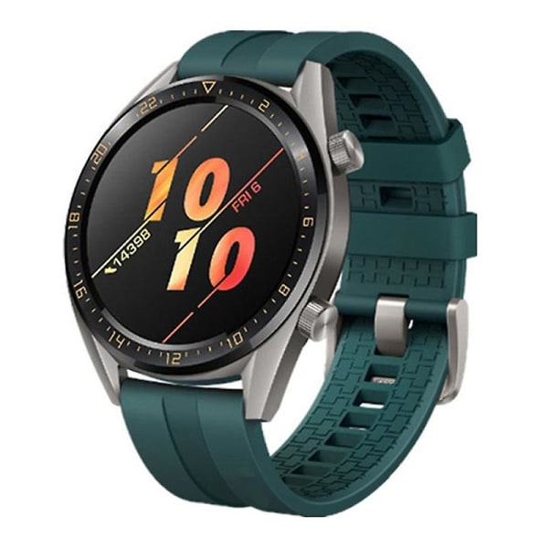 22 mm silikonklokkerem kompatibel Samsung Galaxy Watch 46 mm/gear S3/huawei Watch Gt Dark Green