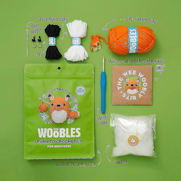 Virkkaussetti Aloittelijoille DIY Virkattu Pehmolelusetti Aloittelijan Virkkaussetti [db] fox