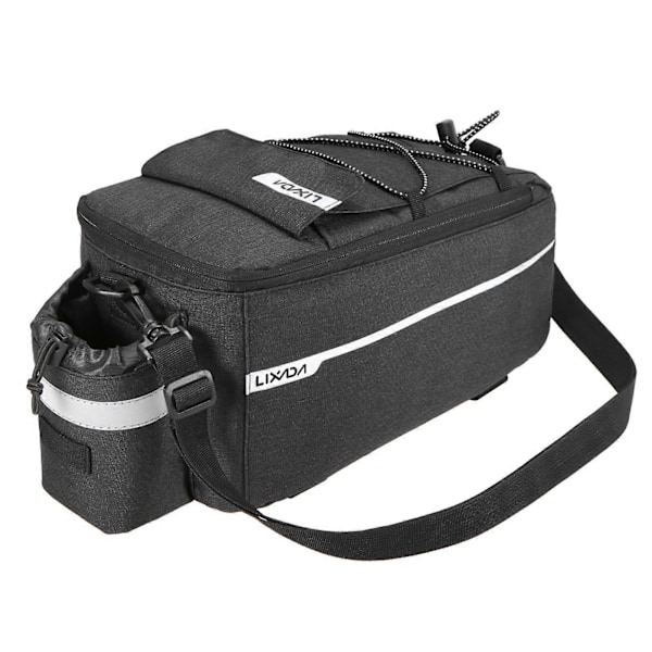 Isoleret Bagagepose til Bagagebærer på Cykel, Refleks MTB Cykel Pannier Taske Skuldertaske {db} Black
