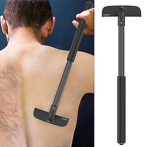 Xpreen Xpre034 strekkbart håndtak i rustfritt stål barbermaskin med ryggblad Justerbar rygghøvel med snor for menn db