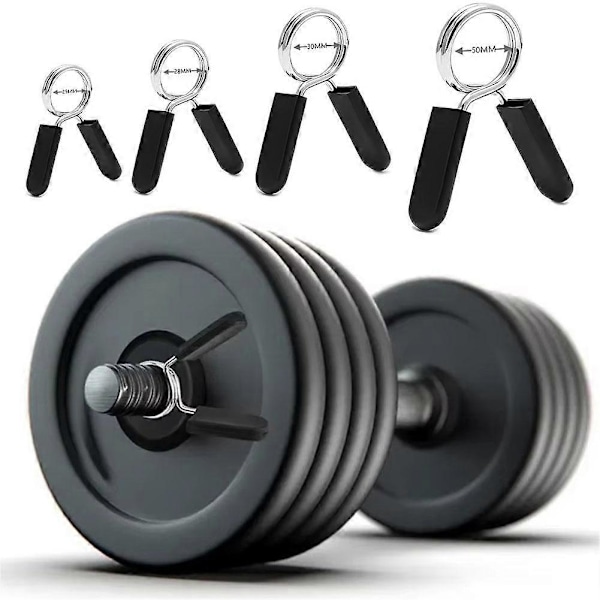2/4 stk 25-50mm Vektstanglås Klemme Fjær Krageklips Trening Vektløfting Dumbbell Lås [DB] 25mm 4pcs