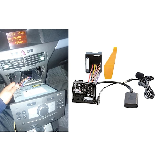 Auton Bluetooth 5.0 Aux-kaapeli Mikrofoni Handsfree Matkapuhelin Ilmainen Puhelu Adapteri OPEL CD30 Mp [DB] black