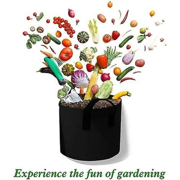 WHWY 3-pak smarte pottevækstposer til planter med håndtag, 3 gallon - PVN8[DB]