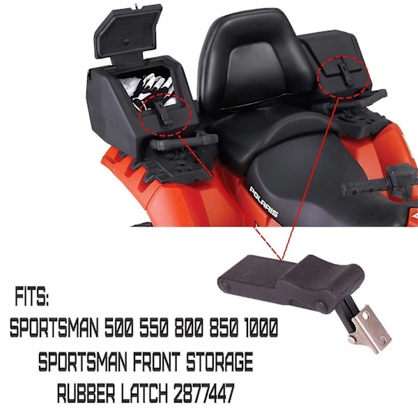 4x fleksibel myk svart gummifeste for kjøleboks, båtluke, lasteboks for Sportsman 70819 [DB] Black