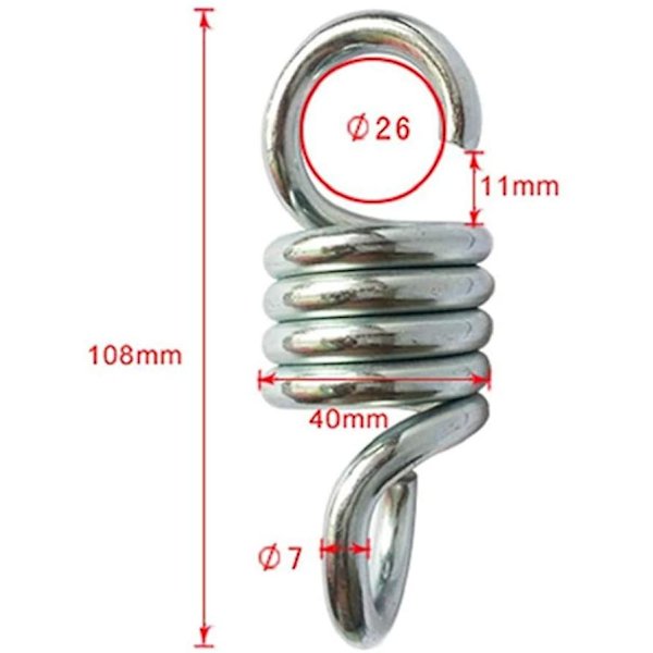 2 st krokar 500kg tung hängmatta fjäderstöd fjäderstol