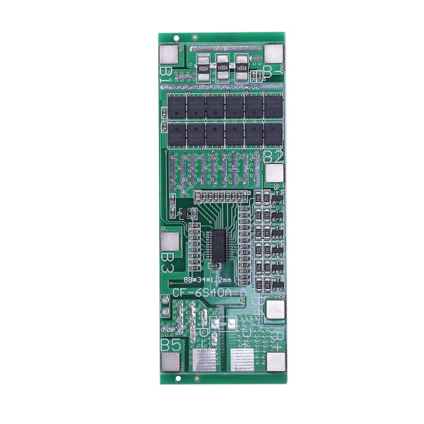 24v 6s 40a 18650 Li-ion litiumbatteri-skyddskort solbelysning Bms Pcb med balans för Ebike