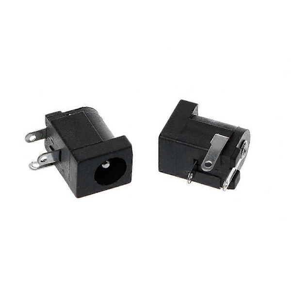 5 kpl DC-005 musta DC-virtaliitin 5,5x2,1 mm sylinterimallinen piirilevykiinnitys [DB]