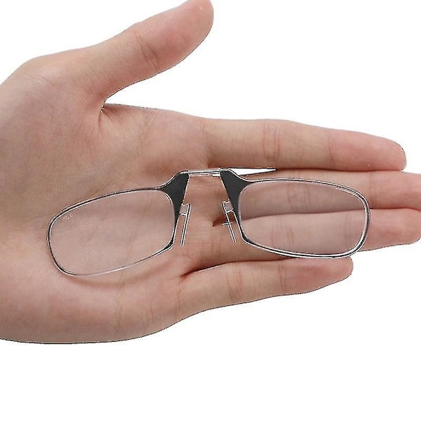 Praktisk nøkkelring Mini Neseklype Lesebriller + Etui Thinoptics Stil [DB] Strengthen 1.00