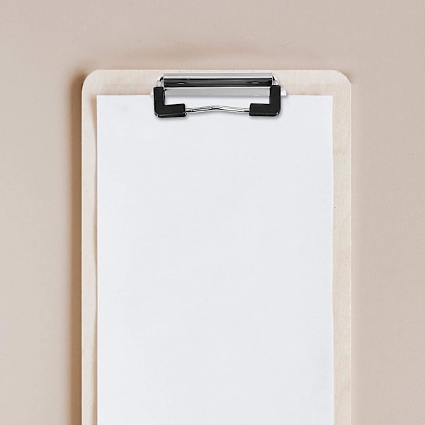 50 st Clipboardklämmor, Kan Installeras, Hårdbräda Klämma, Pappersklämma, Kontorsmaterial, Metallklämma, Fjäder, Cdb silver