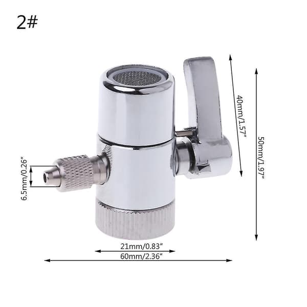 Vattenfilterkranavledare Ventil RO-system 1/4\" 2.5/8\" 3/8\" Slangkoppling-mxbc [DB] 3