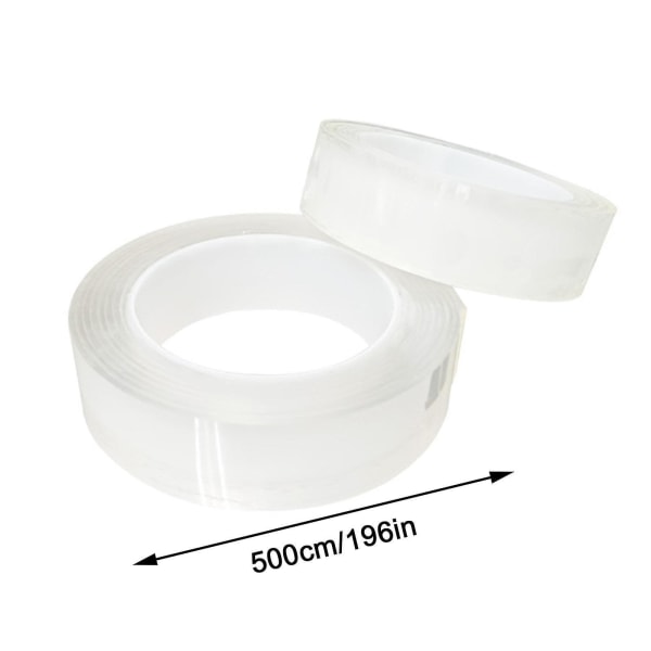 Opgrader Nano Tape Bubble Kit, Dobbeltsidet Tape Plastic Bubble, elastisk tape Ny [DB] Transparency 0.01cm*0.5cm*500cm