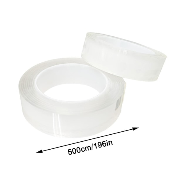 Opgraderet Nano Tape Bubble Kit, Dobbeltsidet Tape Plastik Boble, Elastisk Tape Ny [DB] Transparency 0.01cm*0.5cm*500cm