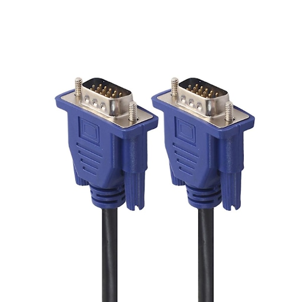 1,5/3/5/10m VGA 15-pin hann til hann forlengelseskabel for PC bærbar projektor HDTV [DB]