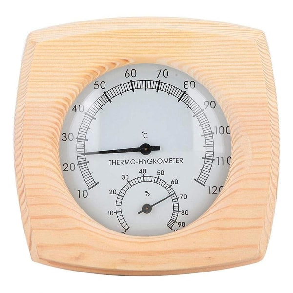 Digitalt saunatermometer med metalskive og hydrometer Hygrometer Hygrometer Hygrometertermometer Saunatilbehør