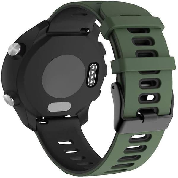 Til Garmin Forerunner 245 Silikon Urrem {Db} Army Green Black