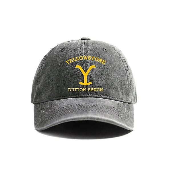 Yellowstone National Park Baseball Caps Distressed Hats Cap Mænd Kvinder Retro Udendørs Sommer Justerbar Yellowstone Hats Mz-294 [DB] As picture1 Adjustable