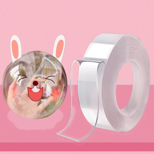 Oppgrader Nano Tape Bubble Kit, Dobbeltsidig Tape Plastboble, Elastisk Tape Ny [DB] Transparency 0.02cm*0.5cm*500cm