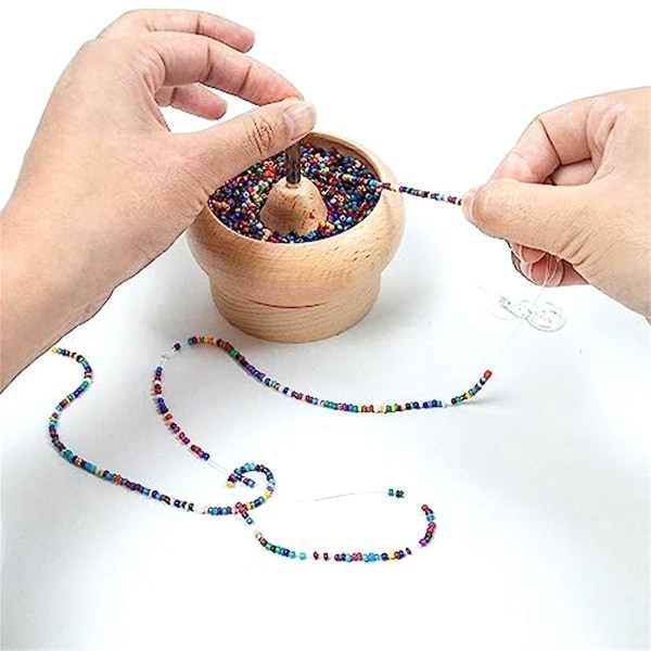 Träpärlor Spinner Bead Spinner Billiga midjepärlor Kit för smyckestillverkning Armbandstillverkare Snörning av trähantverk