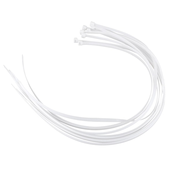 10x Extra långa 76cm kabelband vita blixtlås  [dB}
