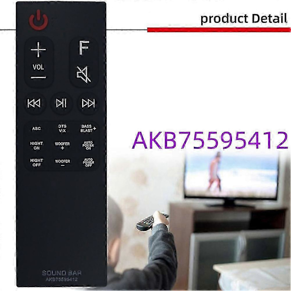 Akb75595412 Fjärrkontroll Ersatt För Lg Sound Bar Sk5 Sk5y Sl5y Sl6y Sn6y [db]