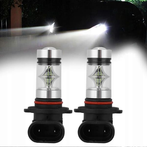 2-pack 9005 H10 9145 8000k Isblå 100w Led [DB]