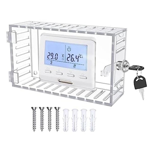 Universell termostatskydd med lås Universell kombinationslåsbox Transparent akryl termostat