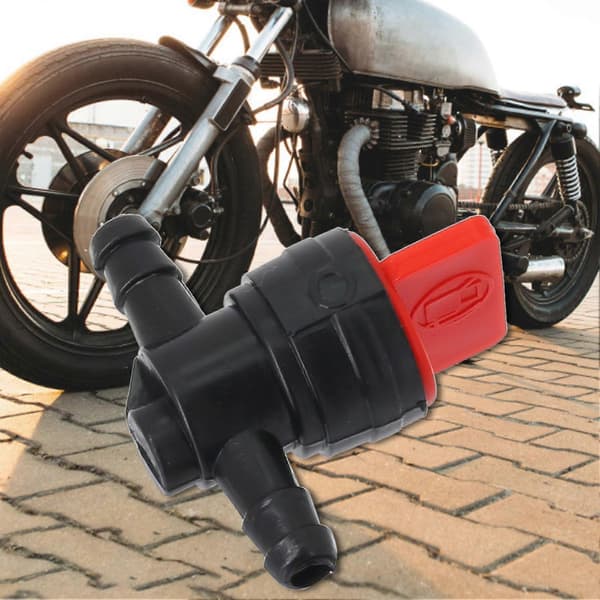 Benzinhane Universal Robust ABS Inline Brændstofafspærringsventil 6mm til Motorcykel db Black